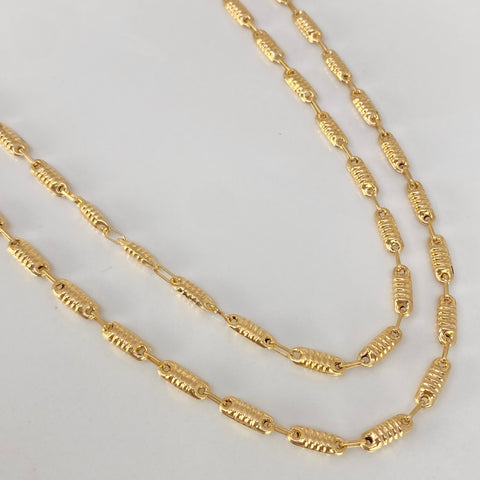Cadena Eslabones Entorchados  Oro amarillo 18k 7,78 Gr / 3,3 mm / 60 Cm