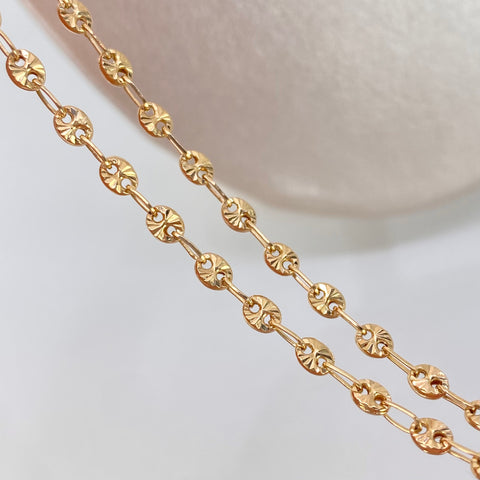 Cadena GC Diamantado Oro amarillo 18k 5,76 Gr / 3,3 mm / 45 Cm †