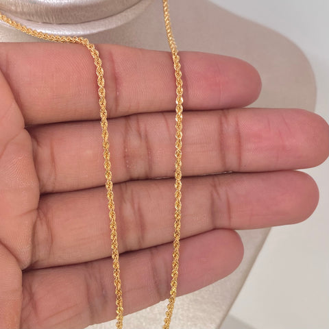 Cadena ● Lazo Oro amarillo 18k +1 / 3,5 Gr / 2,5 mm / 50 Cm *