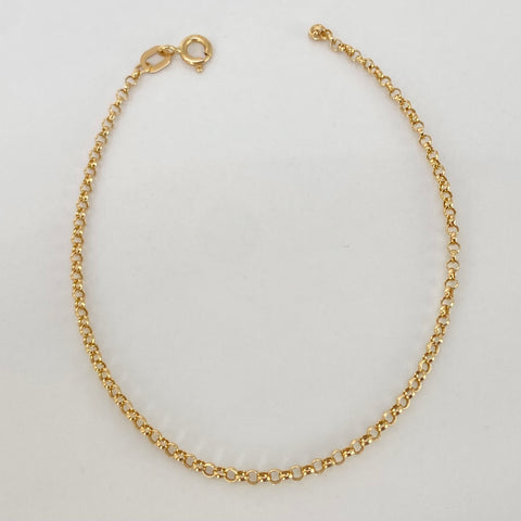 Pulso ● Aro Seguido Oro amarillo 18k +1 / 0,65 Gr / 1,8 mm / 18 Cm †