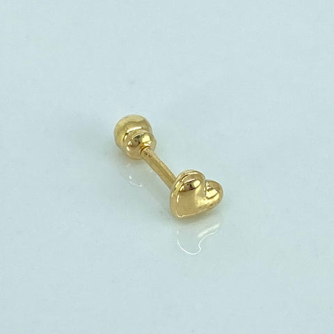 Piercing Corazon / Oro Amarillo 18k (Joya) / 0,3gr / 1.1cm / (Oreja) *