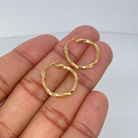 Candongas Melcochas Oro amarillo 1,15 Gr / 2,2 Cm †