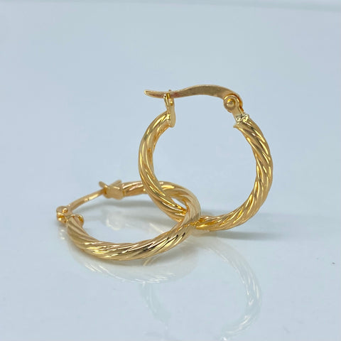 Candongas Entorchados Oro amarillo 1,5 Gr / 2 Cm