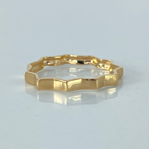 Anillo ZigZag Oro amarillo 18k / Talla 6 1/2 / 1,2 Gr *