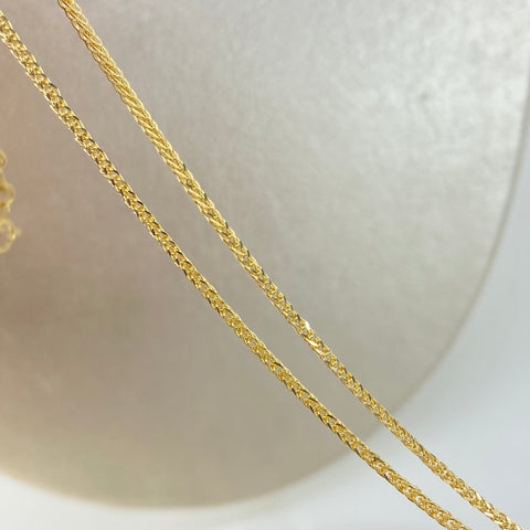 Cadena ● Franco Oro amarillo 18k +2 / 1,35 Gr / 0,5 mm / 45 Cm *