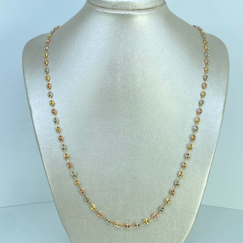 Cadena GC Diamantados Tres oros 18k 10,60 Gr / 4,2 mm / 60 Cm