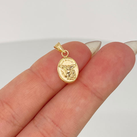 Dije San Miguel Arcangel  Oro amarillo 18k 0,5 Gr / 1,7 Cm