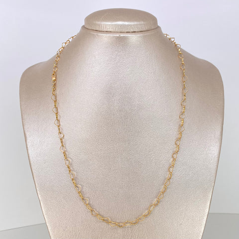 Cadena ● Corazon Seguido Oro amarillo 18k +3 / 6,5 Gr / 4 mm / 50 Cm *