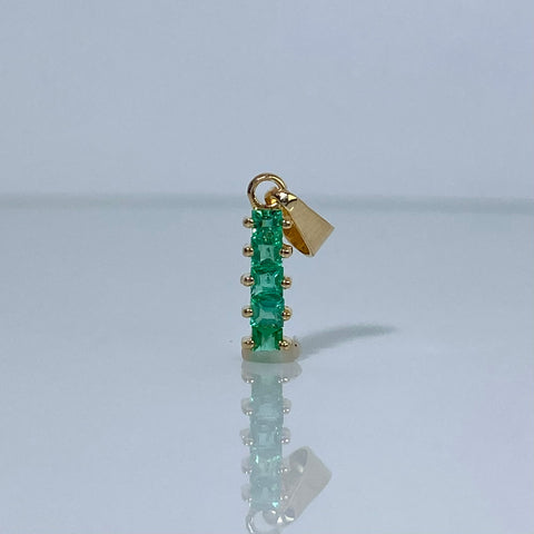 Dije Largo / 30 Pts Esme Oro amarillo 18k 0,76 Gr / 1,8 Cm †