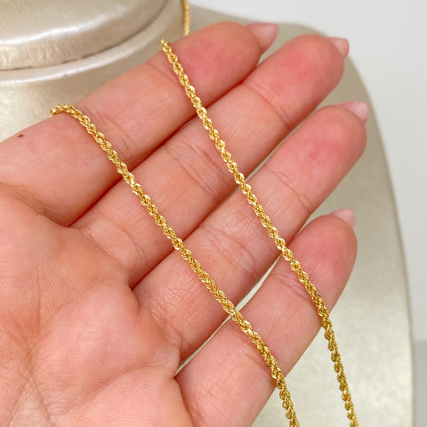 Cadena ● Lazo Oro amarillo 18k +1 / 2,93 Gr / 2 mm / 60 Cm