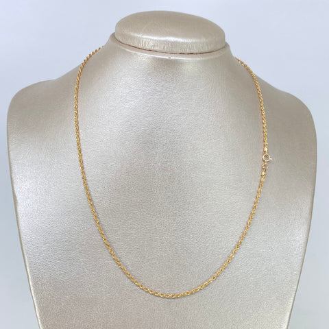 Cadena ● Lazo Oro amarillo 18k +1 / 1,4 Gr / 1,6 mm / 45 Cm †