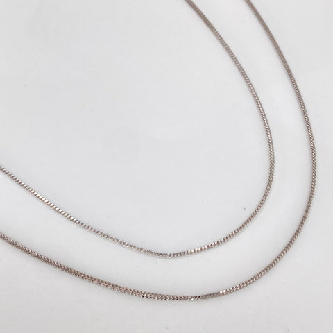 Cadena ● Franco Oro blanco 18k +2 / 2,45 Gr / 1 mm / 40 Cm