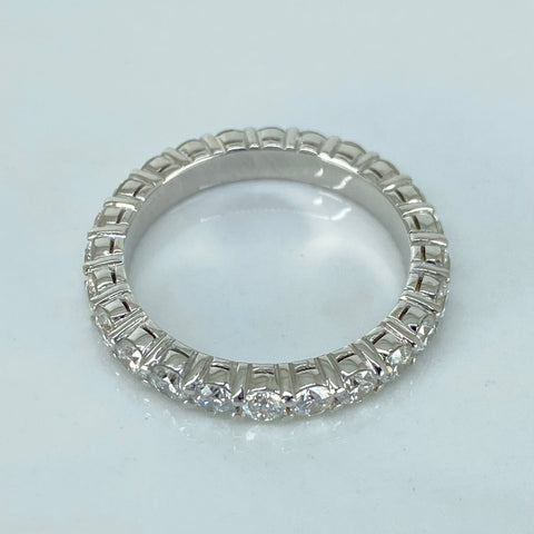 Anillo Churumbela Con Diamantes Personalizado POR FABRICACION Oro Blanco 18k / Talla 5/ 10 / 4,5 Gr *