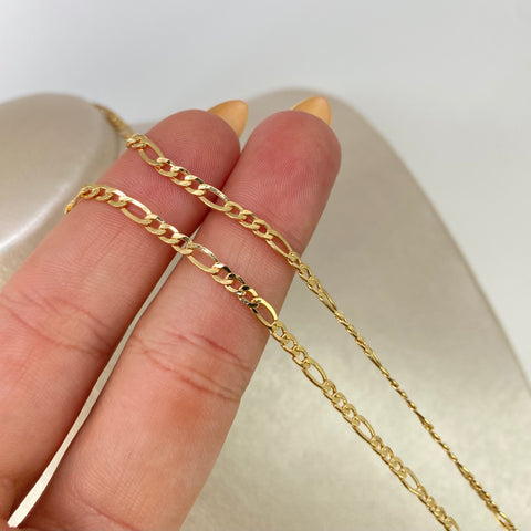 Cadena ● Tres Por Uno 3x1 Oro amarillo 18k 4,15 Gr / 2,8 mm / 50 Cm †