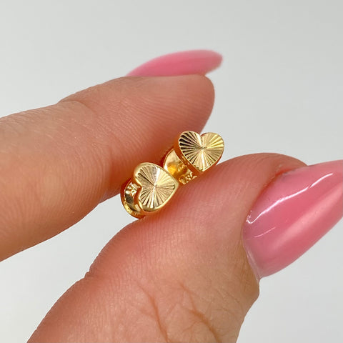 Topos Corazon Diamantado Oro amarillo 18k 0,55 Gr / 5,6 mm