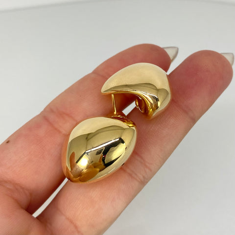 Candongas ● Lisas Oro amarillo 18k +3 / 4,45 Gr / 2 Cm