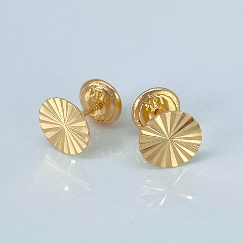 Topos Circulo Diamantado Oro amarillo 0,81 Gr / 7 mm *