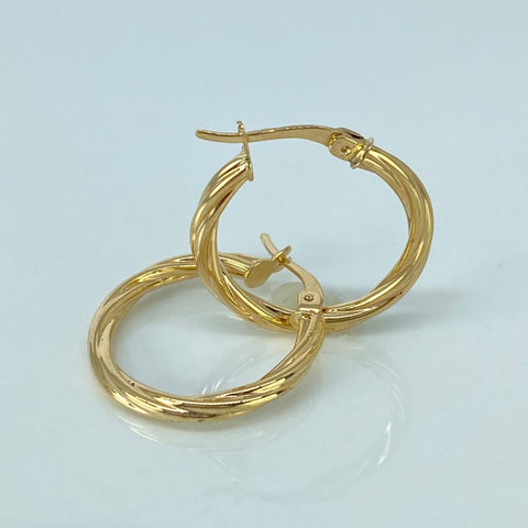 Candongas Entorchadas Oro amarillo 1,84 Gr / 2,2 Cm