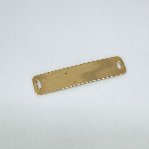 Herraje Placa Rectangular Oro amarillo 18k 0,63 Gr / 2,7 Cm