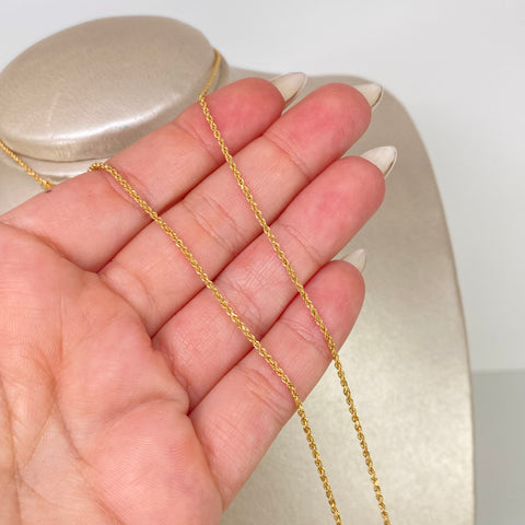 Cadena ● Lazo Oro amarillo 18k +1 / 1,55 Gr / 1,3 mm / 50 Cm †