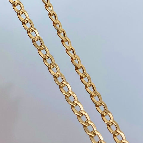 Cadena Cubana Oro amarillo 18k 3,2 Gr / 2,4 mm / 45 Cm †