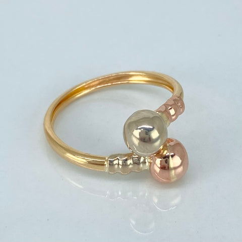 Anillo Tu Y Yo Oro amarillo / Talla 7 1/2 / 1,5 Gr / 6 mm