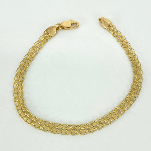 Pulso ● Chino Oro amarillo 18k +1 / 5,25 Gr / 5 mm / 20,3 Cm