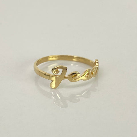 Anillo Jesus Oro amarillo 18k / Talla 6 3/4 / 1,41 Gr *