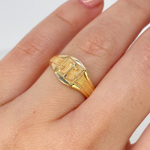 Anillo Ancla Oro amarillo / Talla 6 3/4 / 2,36 Gr *