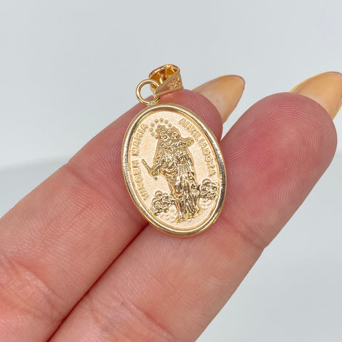 Dije Virgen Maria Auxiliadora Oro amarillo 1,48 Gr / 3,1 Cm †