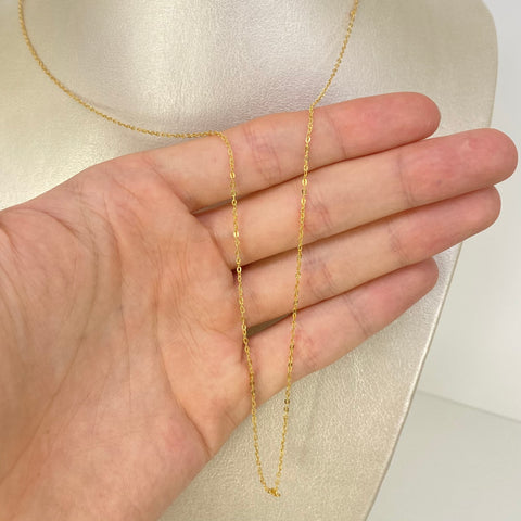 Cadena ● Aro Seguido Oro amarillo 18k 1,08 Gr / 0,8 mm / 60 Cm *