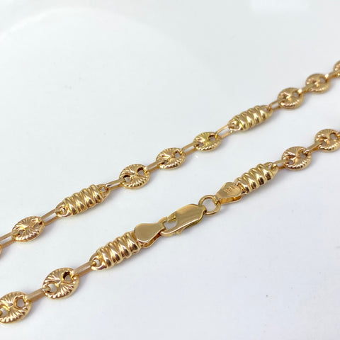 Cadena GC Diamantada / Rustica Oro amarillo 18k 11,88 Gr / 5,4 mm / 61,5 Cm *