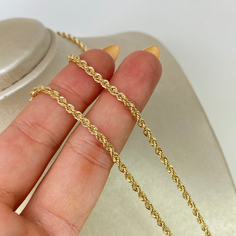 Cadena ● Lazo Oro amarillo 18k +1 / 3,9 Gr / 3 mm / 60 Cm †