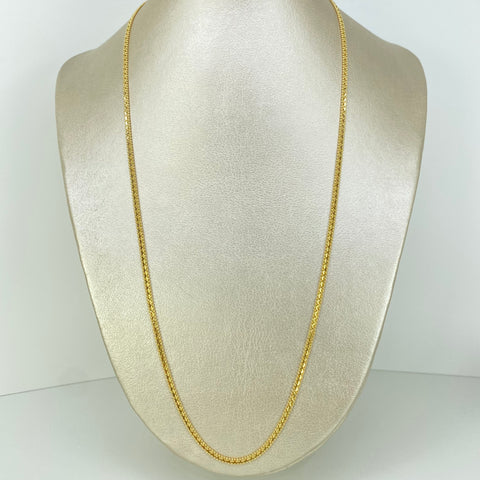 Cadena ● Militar Aro Seguido Oro amarillo 18k +3 / 8,7 Gr / 3 mm / 60 Cm *