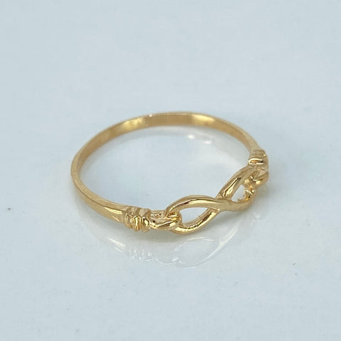 Anillo Infinito Oro amarillo 18k / Talla 6 1/2 / 1,28 Gr