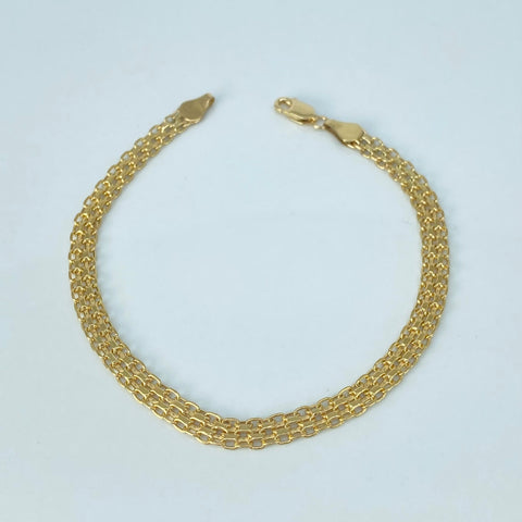 Pulso ● Chino Oro amarillo 18k +1 / 3,85 Gr / 4,7 mm / 20,6 Cm †
