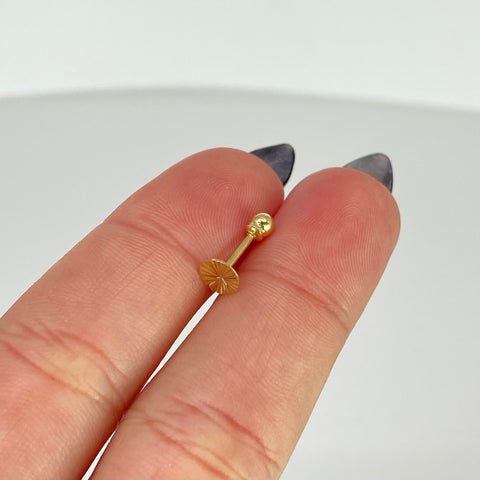 Piercing Circulo Diamantado / Oro Amarillo 18k (Joya) / 0,37gr / 3mm / (Oreja) †