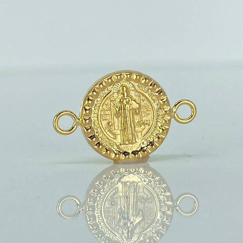 Herraje San Benito Diamantado Oro amarillo 18k 0,85 Gr / 2 Cm  *