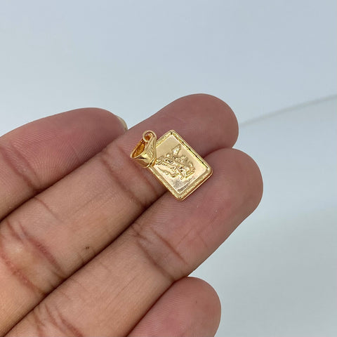 Dije Placa Rectangular San Miguel Arcangel Oro amarillo 0,95 Gr / 2,2 Cm