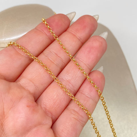 Cadena ● Aro Seguido Oro amarillo 18k 2,4 Gr / 2,5 mm / 50 Cm *