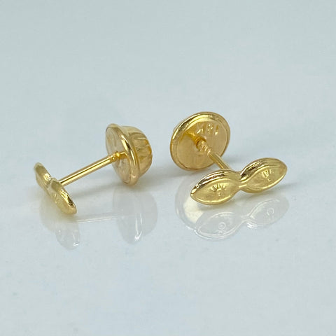 Topos Ojos Santa Lucia Oro amarillo 18k 0,55 Gr / 8 mm *