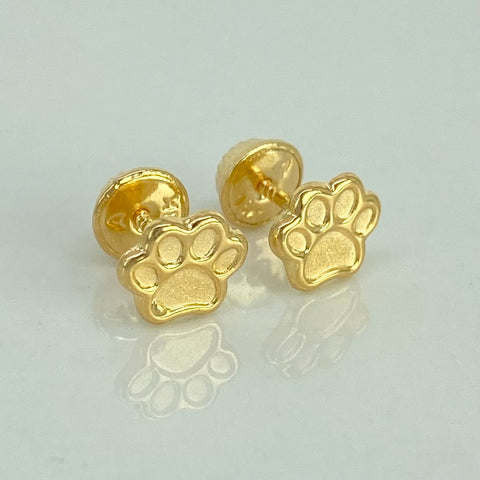 Topos Huella Perro Oro amarillo 18k 0,68 Gr / 7,2 mm †