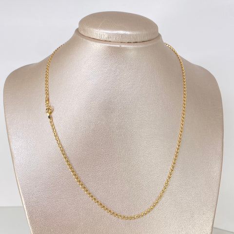 Cadena ● Cubana Oro amarillo 18k 2,4 Gr / 2,3 mm / 45 Cm