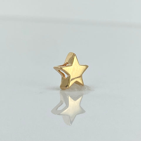 Herraje Estrella Oro amarillo 18k 0,67 Gr / 1 Cm  *