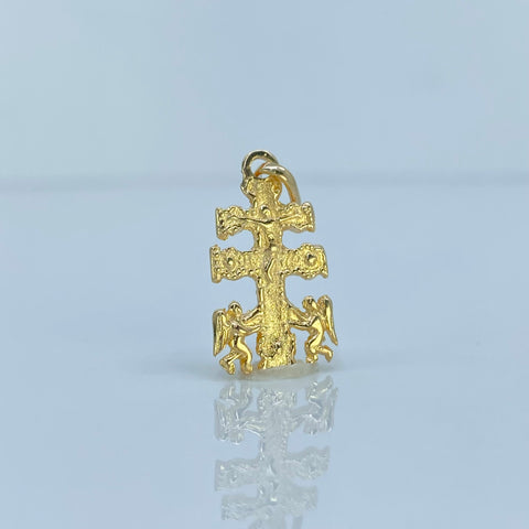 Dije Cruz De Caravaca Oro amarillo 18k 2,2 Gr / 2,5 Cm †