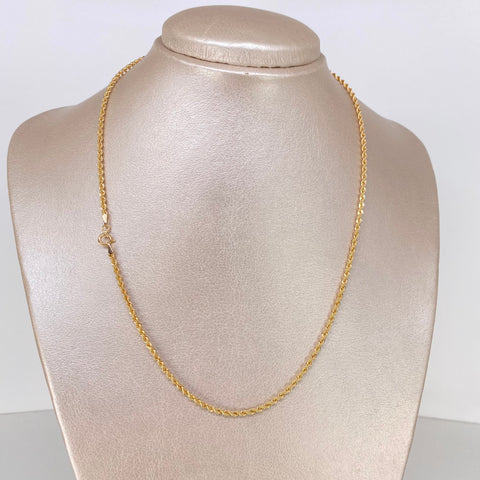 Cadena ● Lazo Oro amarillo 18k +1 / 2,65 Gr / 2,2 mm / 45 Cm *