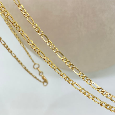 Cadena ● Tres Por Uno 3x1 Oro amarillo 18k 3,19 Gr / 2,3 mm / 50 Cm