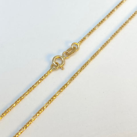 Cadena ● Tres Por Uno 3X1 / Franco Oro amarillo 18k +3 / 3,30 Gr / 1 mm / 45 Cm