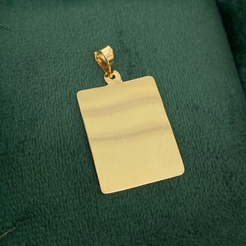 Dije Placa Rectangular Oro amarillo 18k 1,9 Gr / 20 mm / 3,3 Cm