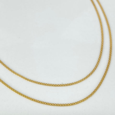 Cadena ● China Oro amarillo 18k 2 Gr / 1 mm / 60 Cm